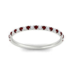 Load image into Gallery viewer, 0.20-ct-delicate-womens-custom-ruby-wedding-band-in-white-gold-FD8370GRUDRANGLE5-0.20CT-NL-WG.jpg
