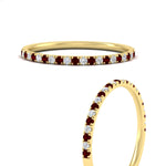 Load image into Gallery viewer, 0.20-ct-delicate-womens-custom-ruby-wedding-band-in-yellow-gold-FD8370GRUDRANGLE3-0.20CT-NL-YG.jpg
