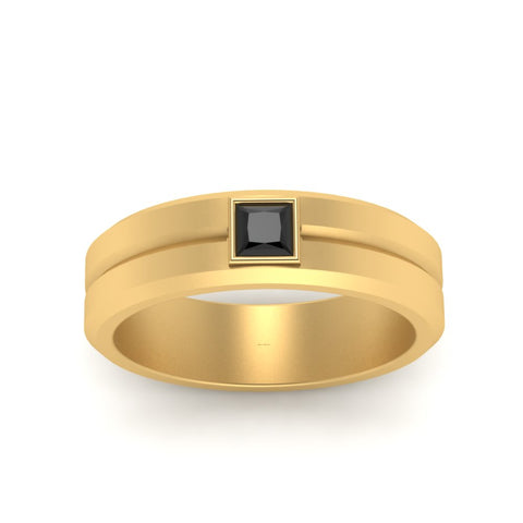 Mens Princess Cut Solitaire Wedding Ring