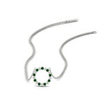 Load image into Gallery viewer, 0.25-carat-circle-round-emerald-pendant-in-FDPD11271GEMGR-0.25CT -NL-WG
