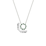 Load image into Gallery viewer, 0.25-carat-circle-round-emerald-pendant-in-FDPD11271GEMGR-0.25CT -NL-WG
