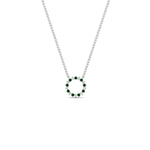 Load image into Gallery viewer, 0.25-carat-circle-round-emerald-pendant-in-FDPD11271GEMGR-0.25CT -NL-WG
