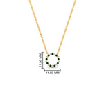 Load image into Gallery viewer, 0.25-carat-circle-round-emerald-pendant-in-FDPD11271GEMGR-0.25CT -NL-YG

