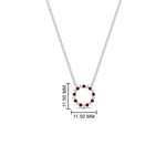 Load image into Gallery viewer, 0.25-carat-circle-round-ruby-pendant-in-FDPD11271GRUDR-0.25CT -NL-WG
