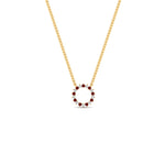 Load image into Gallery viewer, 0.25-carat-circle-round-ruby-pendant-in-FDPD11271GRUDR-0.25CT -NL-YG
