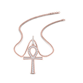 Diamond Ankh Cross Pendant