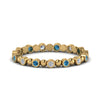 Load image into Gallery viewer, 0.25-carat-diamond-bezel-bead-wedding-band-with-blue-topaz-in-yellow-gold-FDEWB123630RO(1.50MM)GICBLTO-NL-YG.jpg
