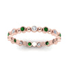Load image into Gallery viewer, 0.25-carat-diamond-bezel-bead-wedding-band-with-emerald-in-rose-gold-FDEWB123630RO(1.50MM)GEMGR-NL-RG.jpg