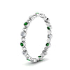 Load image into Gallery viewer, 0.25-carat-diamond-bezel-bead-wedding-band-with-emerald-in-white-gold-FDEWB123630RO(1.50MM)GEMGR-NL-WG.jpg