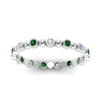 Load image into Gallery viewer, 0.25-carat-diamond-bezel-bead-wedding-band-with-emerald-in-white-gold-FDEWB123630RO(1.50MM)GEMGR-NL-WG.jpg