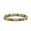 Load image into Gallery viewer, 0.25-carat-diamond-bezel-bead-wedding-band-with-emerald-in-yellow-gold-FDEWB123630RO(1.50MM)GEMGR-NL-YG.jpg