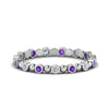 Load image into Gallery viewer, 0.25-carat-diamond-bezel-bead-wedding-band-with-purple-topaz-in-white-gold-FDEWB123630RO(1.50MM)GVITO-NL-WG.jpg
