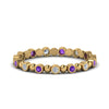 Load image into Gallery viewer, 0.25-carat-diamond-bezel-bead-wedding-band-with-purple-topaz-in-yellow-gold-FDEWB123630RO(1.50MM)GVITO-NL-YG.jpg