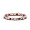 Load image into Gallery viewer, 0.25-carat-diamond-bezel-bead-wedding-band-with-ruby-in-rose-gold-FDEWB123630RO(1.50MM)GRUDR-NL-RG.jpg