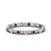Load image into Gallery viewer, 0.25-carat-diamond-bezel-bead-wedding-band-with-ruby-in-white-gold-FDEWB123630RO(1.50MM)GRUDR-NL-WG.jpg
