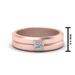 Load image into Gallery viewer, Mens Princess Cut Solitaire Wedding Ring

