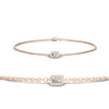 Load image into Gallery viewer, 0-25-ct-bezel-set-emerald-chain-bracelet