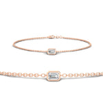 Load image into Gallery viewer, 0-25-ct-bezel-set-emerald-chain-bracelet
