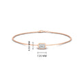 Thumbnail 4 - 0.25-carat-emerald-cut-diamond-bezel-set-chain-bracelet-in-rose-gold-FD-BRC11133EMANGLE2-0.25CT-NL-RG-HW