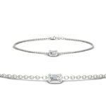 Load image into Gallery viewer, 0.25 Ct. Bezel Set Emerald Chain Bracelet
