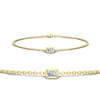 Load image into Gallery viewer, 0.25 Ct. Bezel Set Emerald Chain Bracelet