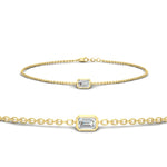 Load image into Gallery viewer, 0.25 Ct. Bezel Set Emerald Chain Bracelet
