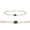 Thumbnail 14 - 0.25-carat-emerald-cut-emerald-bezel-set-chain-bracelet-in-rose-gold-FD-BRC11133EMGEMGR-0.25CT-NL-RG