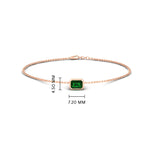 Load image into Gallery viewer, 0.25 Ct. Bezel Set Emerald Chain Bracelet
