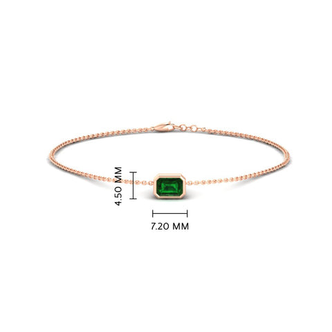 0.25-carat-emerald-cut-emerald-bezel-set-chain-bracelet-in-rose-gold-FD-BRC11133EMGEMGRANGLE2-0.25CT-NL-RG-HW