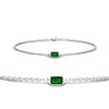 Load image into Gallery viewer, 0.25 Ct. Bezel Set Emerald Chain Bracelet