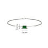 Load image into Gallery viewer, 0.25 Ct. Bezel Set Emerald Chain Bracelet
