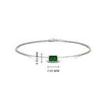Load image into Gallery viewer, 0.25 Ct. Bezel Set Emerald Chain Bracelet
