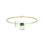 Load image into Gallery viewer, 0.25 Ct. Bezel Set Emerald Chain Bracelet
