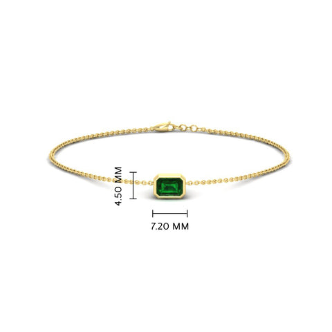 0.25-carat-emerald-cut-emerald-bezel-set-chain-bracelet-in-yellow-gold-FD-BRC11133EMGEMGRANGLE2-0.25CT-NL-YG-HW