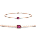 Thumbnail 10 - 0.25-carat-emerald-cut-pink-sapphire-bezel-set-chain-bracelet-in-rose-gold-FD-BRC11133EMGSADRPI-0.25CT-NL-RG