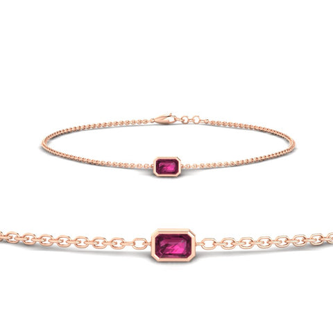 0.25-carat-emerald-cut-pink-sapphire-bezel-set-chain-bracelet-in-rose-gold-FD-BRC11133EMGSADRPI-0.25CT-NL-RG