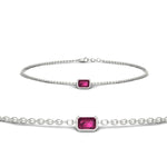 Load image into Gallery viewer, 0.25 Ct. Bezel Set Emerald Chain Bracelet
