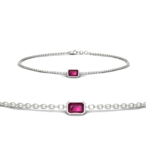 0.25-carat-emerald-cut-pink-sapphire-bezel-set-chain-bracelet-in-white-gold-FD-BRC11133EMGSADRPI-0.25CT-NL-WG