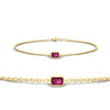 Load image into Gallery viewer, 0.25 Ct. Bezel Set Emerald Chain Bracelet