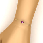 Load image into Gallery viewer, 0.25 Ct. Bezel Set Emerald Chain Bracelet
