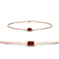 Thumbnail 18 - 0.25-carat-emerald-cut-ruby-bezel-set-chain-bracelet-in-rose-gold-FD-BRC11133EMGRUDR-0.25CT-NL-RG