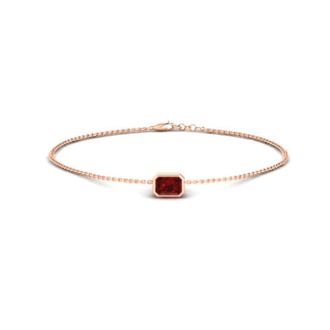 0.25-carat-emerald-cut-ruby-bezel-set-chain-bracelet-in-rose-gold-FD-BRC11133EMGRUDRANGLE2-0.25CT-NL-RG