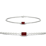 Load image into Gallery viewer, 0.25 Ct. Bezel Set Emerald Chain Bracelet
