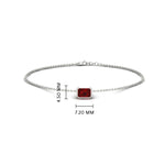 Load image into Gallery viewer, 0.25 Ct. Bezel Set Emerald Chain Bracelet
