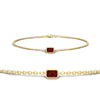 Load image into Gallery viewer, 0.25 Ct. Bezel Set Emerald Chain Bracelet