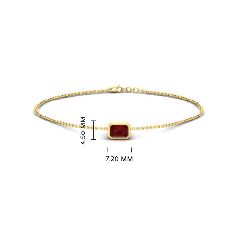 0.25-carat-emerald-cut-ruby-bezel-set-chain-bracelet-in-yellow-gold-FD-BRC11133EMGRUDRANGLE2-0.25CT-NL-YG-HW