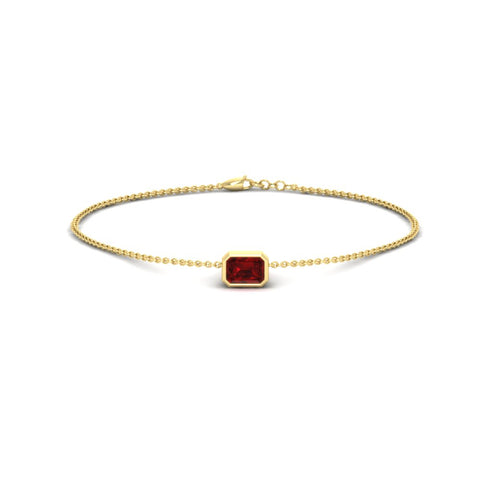 0.25-carat-emerald-cut-ruby-bezel-set-chain-bracelet-in-yellow-gold-FD-BRC11133EMGRUDRANGLE2-0.25CT-NL-YG