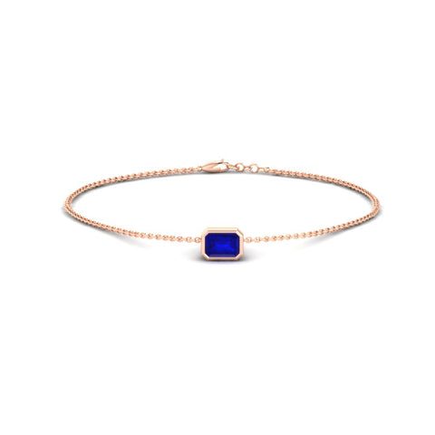 0.25-carat-emerald-cut-sapphire-bezel-set-chain-bracelet-in-rose-gold-FD-BRC11133EMGSABLANGLE2-0.25CT-NL-RG