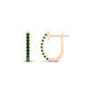 Load image into Gallery viewer, 0.25-carat-emerald-huggie-hoop-earrings-in-rose-gold-FDEAR11260GEMGRANGLE2-0.25-NL-RG