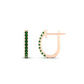 Thumbnail 75 - 0.25-carat-emerald-huggie-hoop-earrings-in-rose-gold-FDEAR11260GEMGRANGLE2-0.25-NL-RG